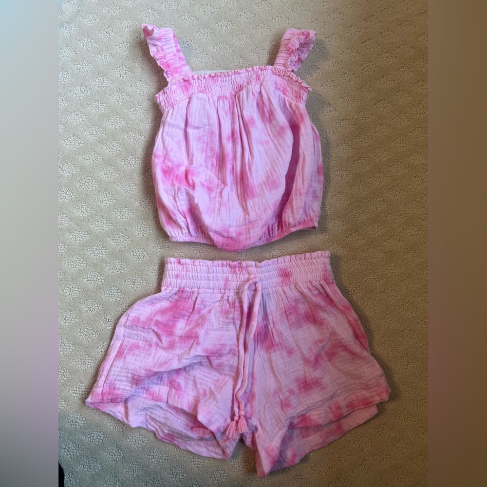 Flowers by Zoe Pink Tie-Dye Two-Piece Set